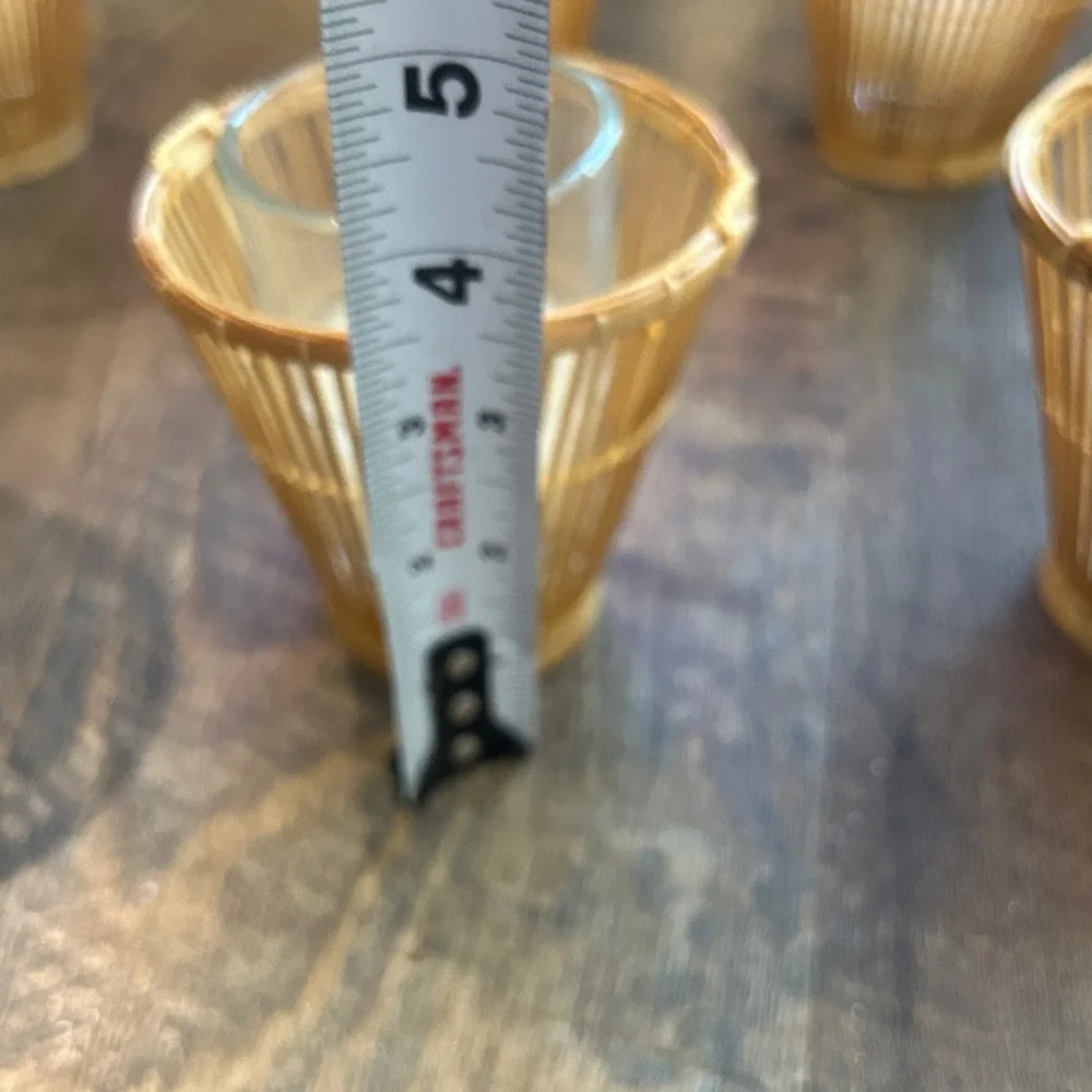 Set‎ of 6 Lillian Veran Bamboo Candle Holders Nautical Coastal